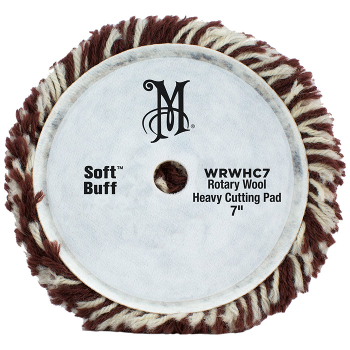 Meguiar's Soft Buff Rotary Heavy Cutting Wool Pad, WRWHC7 - 7"