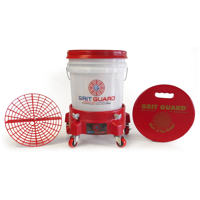 Grit Guard Washing System with Bucket Dolly - Red