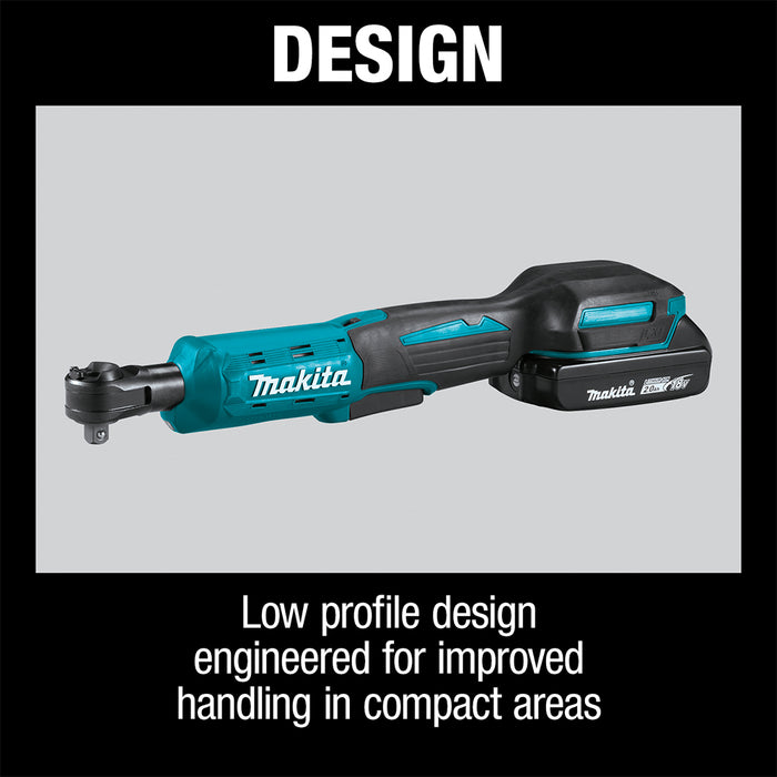 Makita 18V LXT Lithium-Ion Cordless Square Drive Ratchet Kit (2.0Ah), 3/8" + 1/4"