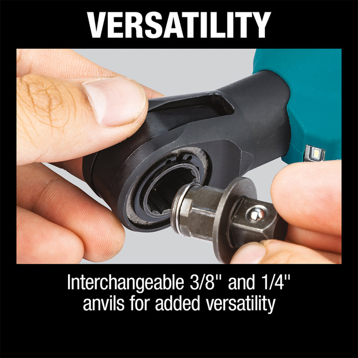 Makita 18V LXT Lithium-Ion Cordless Square Drive Ratchet Kit (2.0Ah), 3/8" + 1/4"