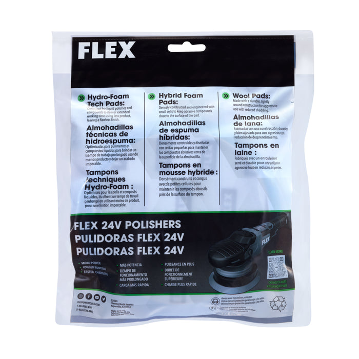 FLEX Foam Compounding and Swirl Removal Pad - 6.5", Blue