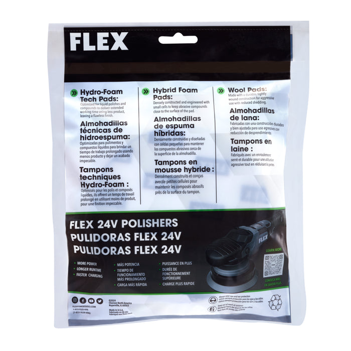 FLEX Foam Flawless Finishing Pad - 6.5", White