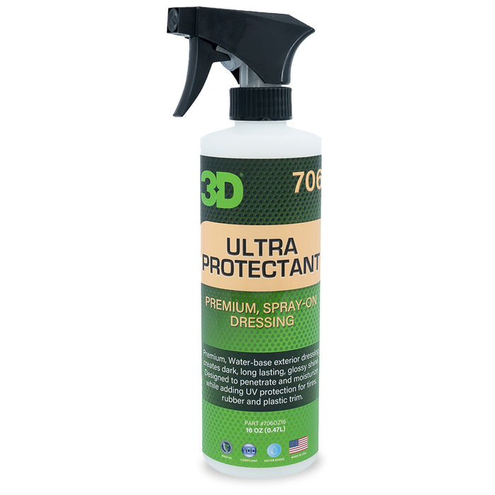 3D Ultra Protectant, Professional Grade Tire Dressing - 16 oz.
