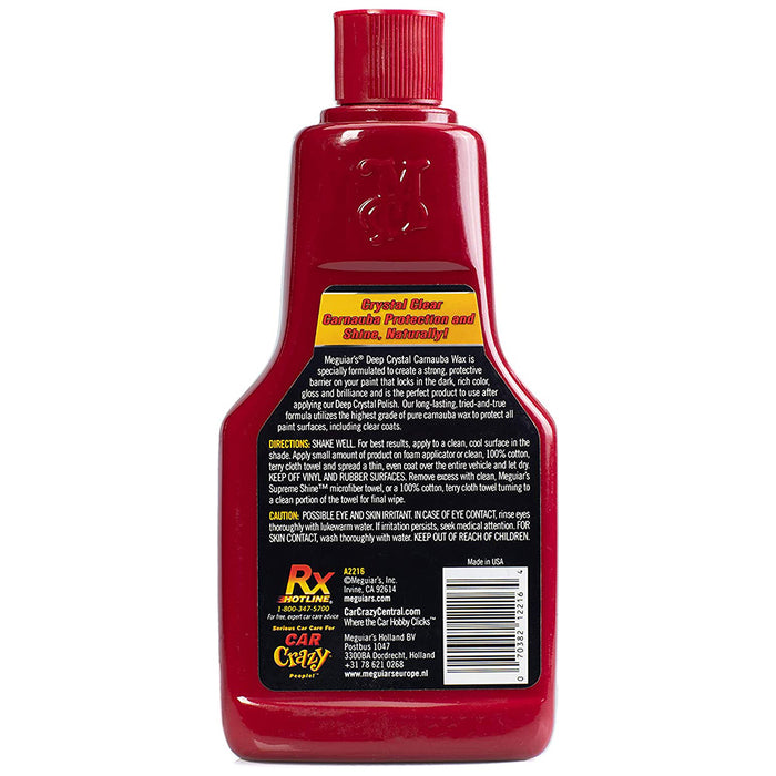 Meguiar's Deep Crystal System Carnauba Wax, A2216 - 16 oz.