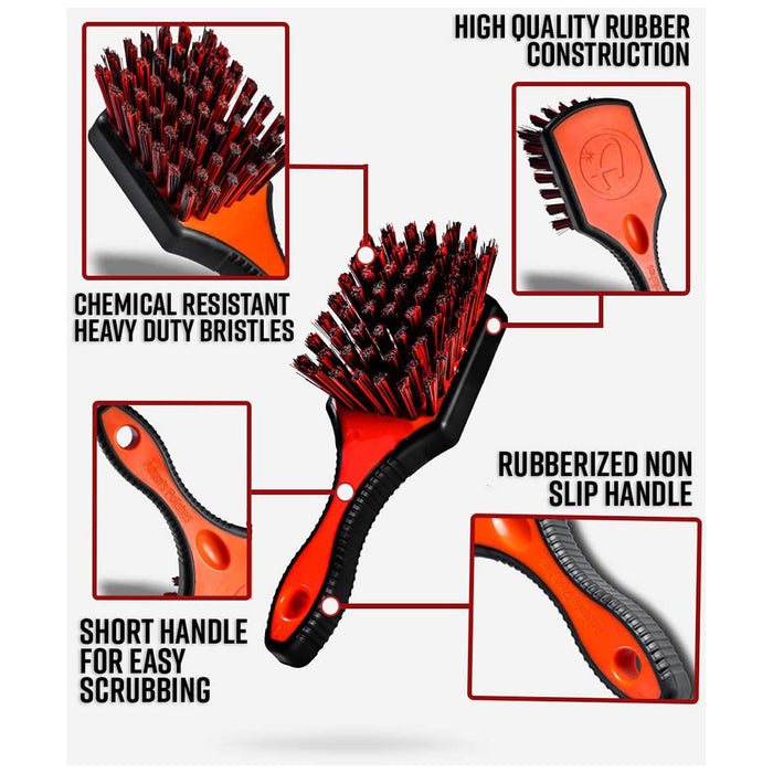 Adam's Rubberized Tire Brush - 10"