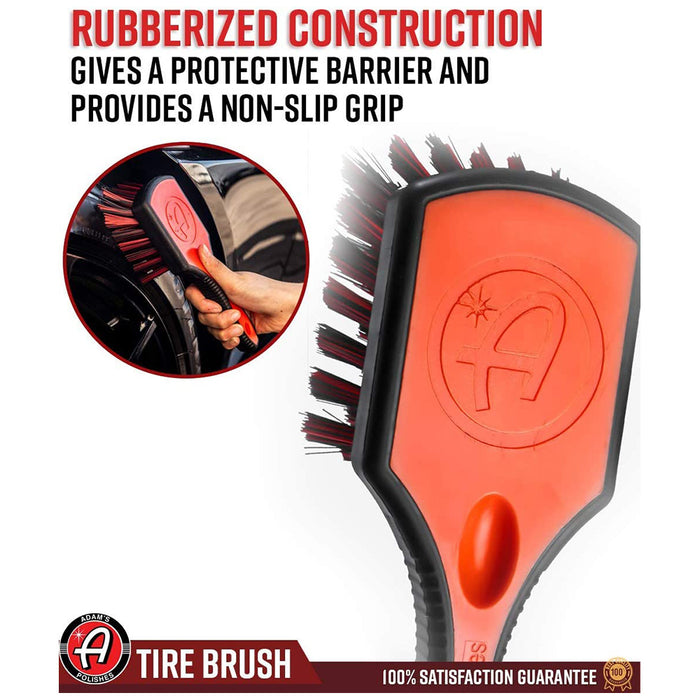 Adam's Rubberized Tire Brush - 10"