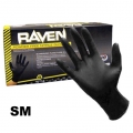SAS Raven Powder Free Nitrile Gloves, 6 mil., Black - Small (box of 100)