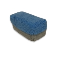 Saver Applicator Mini Microfiber Coating Sponge, Blue/Gray - 3" x 1.5" x 1.5"